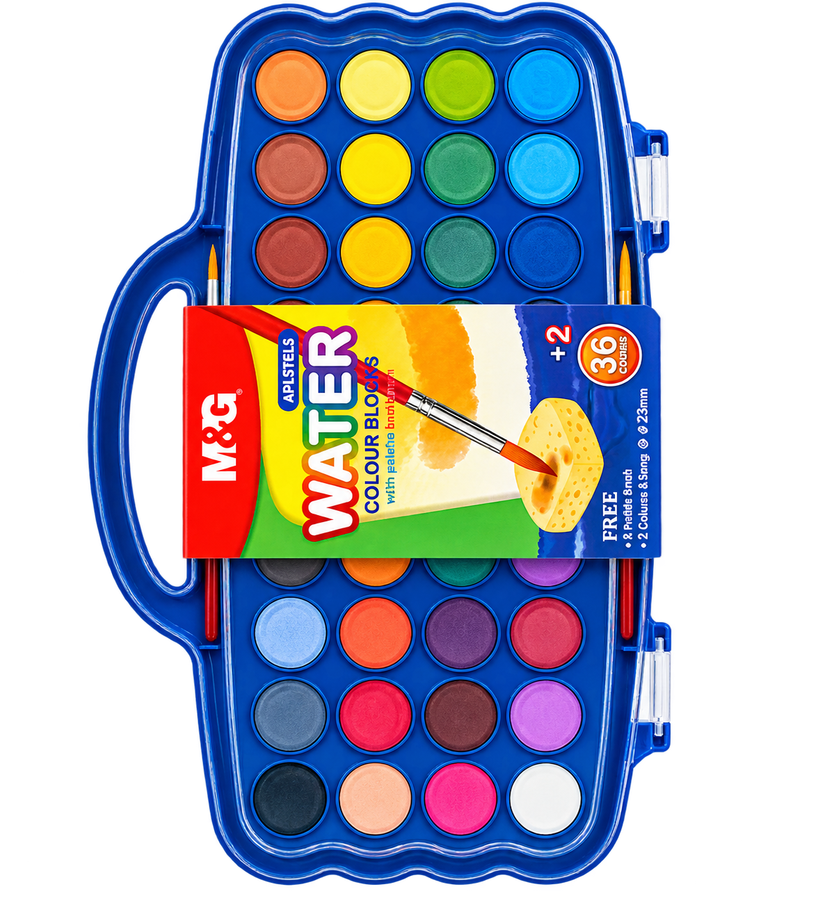 M&G PALETTE DE PEINTURE  36 COULEURS AVEC PINCEAU